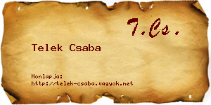 Telek Csaba névjegykártya